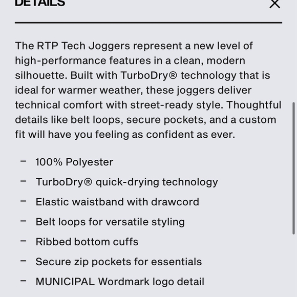 Municipal Sport Utility - RTP Tech Pants Golf  - Men’s Small - New W Tags - Sage - Picture 12 of 12